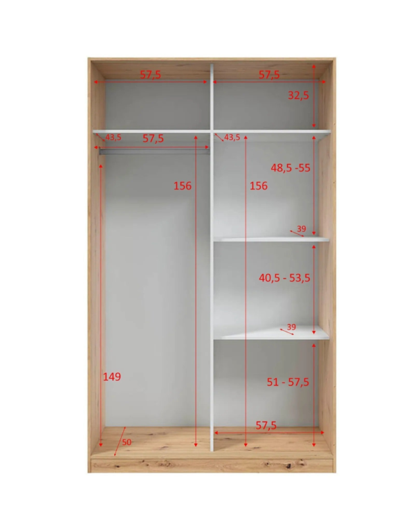 Armoire 2 portes TOP imitation chêne