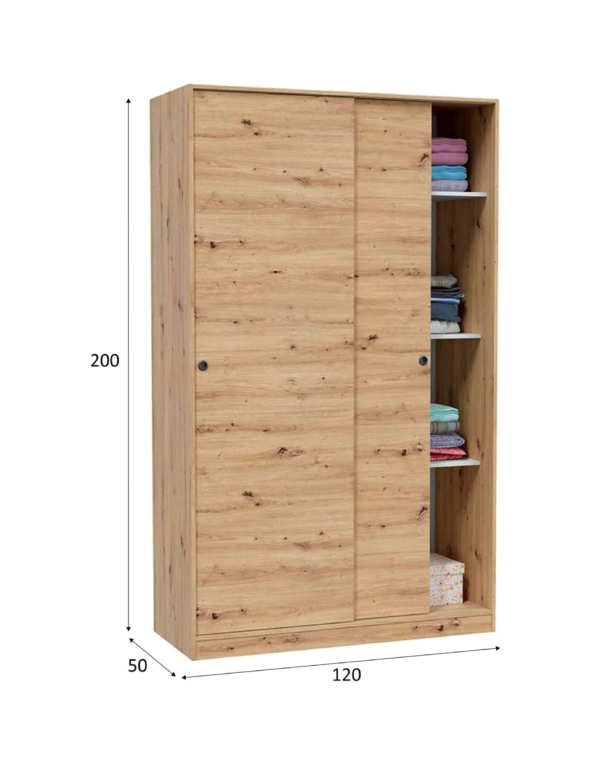 Armoire 2 portes TOP imitation chêne