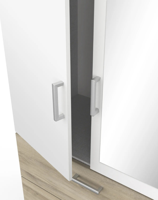 Armoire 3 portes 2 tiroirs READY imitation chêne