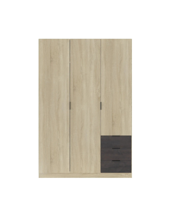 Armoire AYALA imitation Chêne et noir