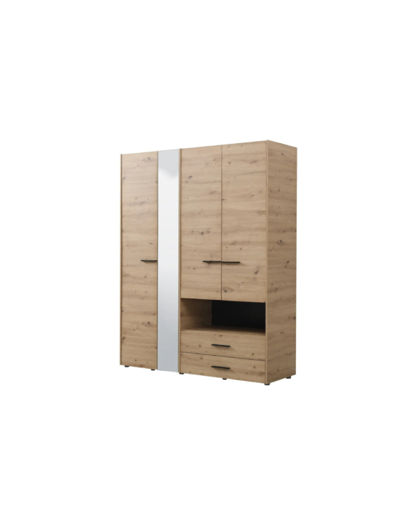 Armoire avec Miroir étagères et Penderie