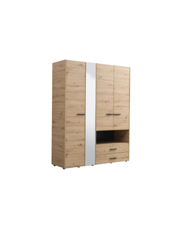 Armoire avec Miroir étagères et Penderie