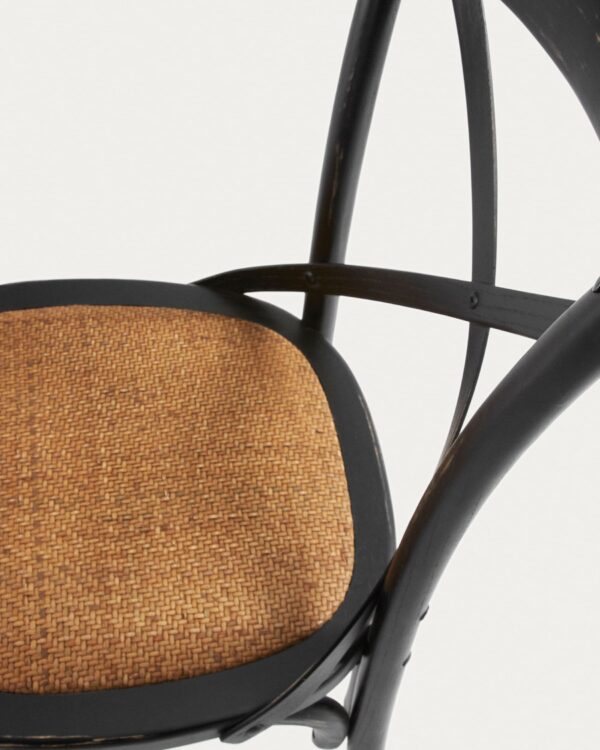 Chaise Alsie en bois de bouleau laqué noir