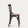 Chaise Alsie en bois de bouleau laqué noir
