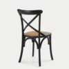 Chaise Alsie en bois de bouleau laqué noir
