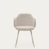 Chaise Yunia beige avec pieds en acier