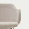 Chaise Yunia beige avec pieds en acier