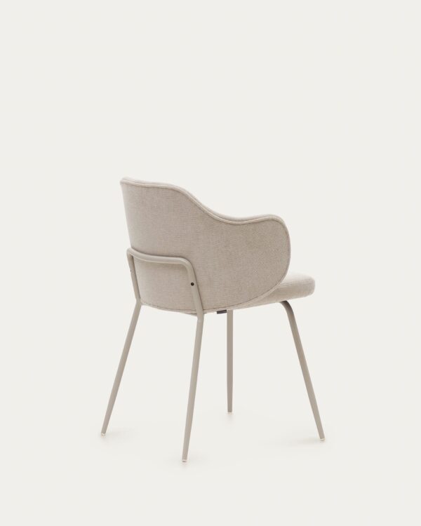 Chaise Yunia beige avec pieds en acier