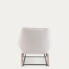 Fauteuil à bascule Marlina bouclette blanc