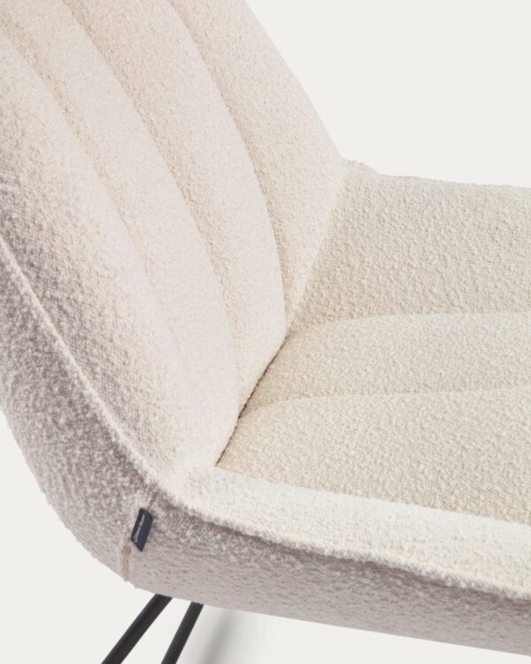 Fauteuil à bascule Marlina bouclette blanc