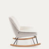 Fauteuil à bascule Marlina bouclette blanc