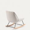 Fauteuil à bascule Marlina bouclette blanc