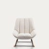 Fauteuil à bascule Marlina bouclette blanc