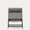 Fauteuil pliant Canutells en aluminium gris foncé