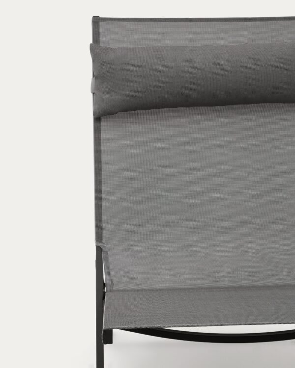 Fauteuil pliant Canutells en aluminium gris foncé