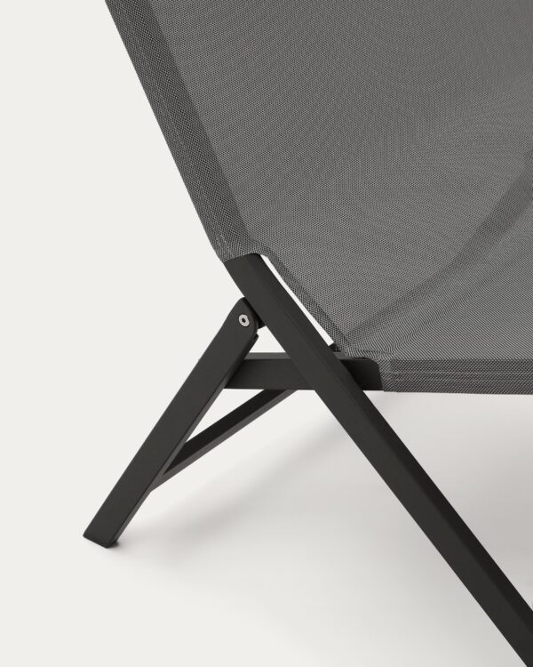 Fauteuil pliant Canutells en aluminium gris foncé