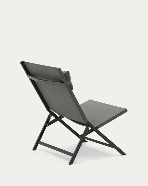 Fauteuil pliant Canutells en aluminium gris foncé