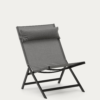 Fauteuil pliant Canutells en aluminium gris foncé