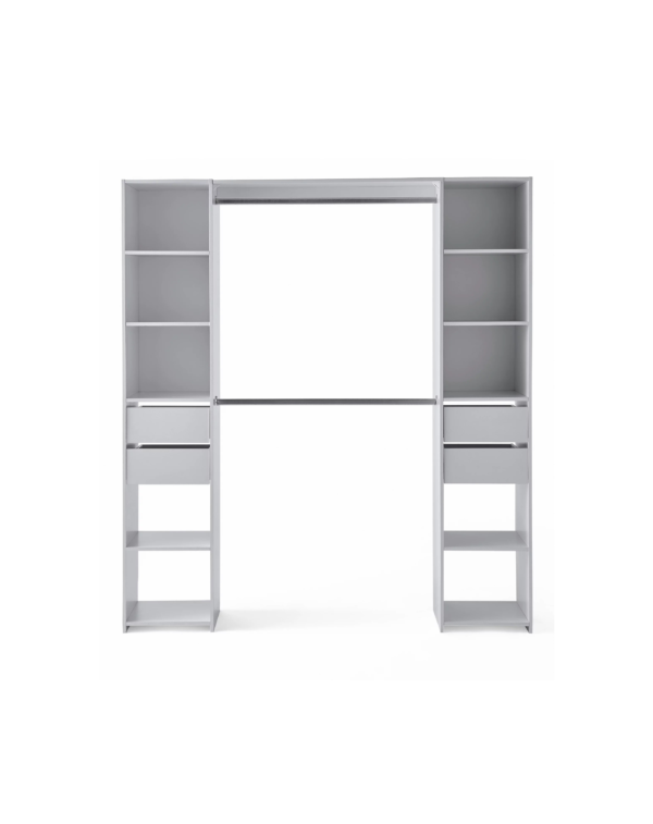 Kit dressing 2 colonnes décor blanc (3) Kit dressing 2 colonnes décor blanc