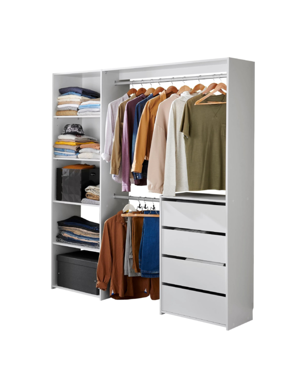 Kit dressing ouvert blanc Karisma 1 colonne
