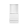 Module Dressing Avec 4 Tiroirs Et 1 Penderie Blanc