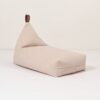 Pouf matelassé L1N0 en coton bio lavé