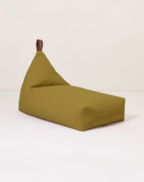 Pouf matelassé L1N0 en coton bio lavé