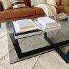 Table basse Plam en verre noir