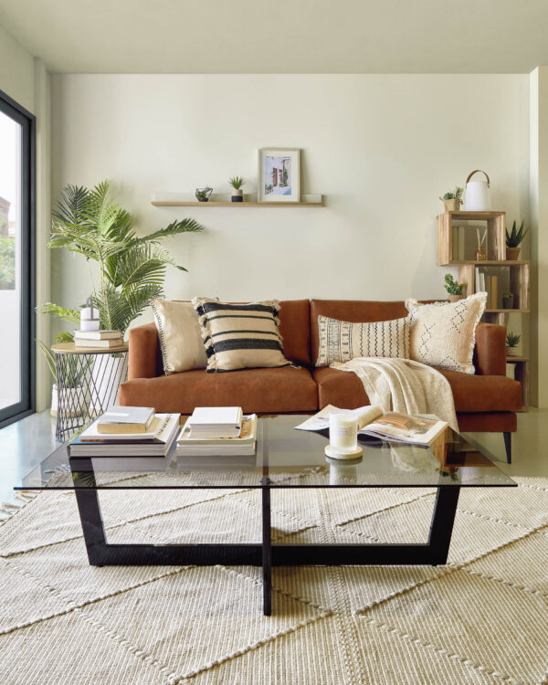 Table basse Plam en verre noir