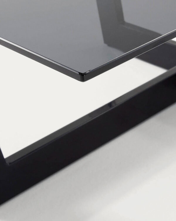 Table basse Plam en verre noir