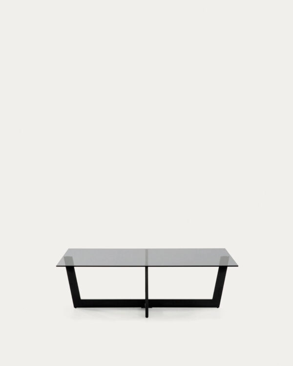 Table basse Plam en verre noir